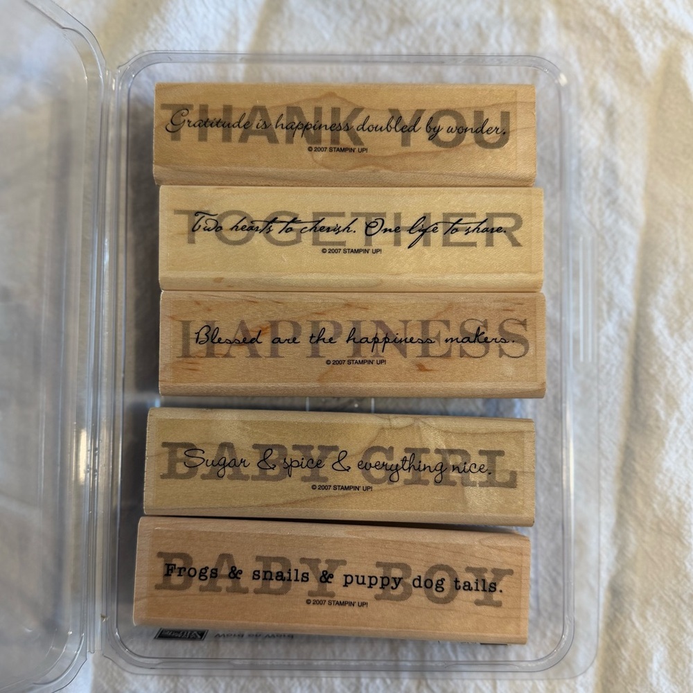 Stampin’ Up! Word on Word Wooden Stamp Set